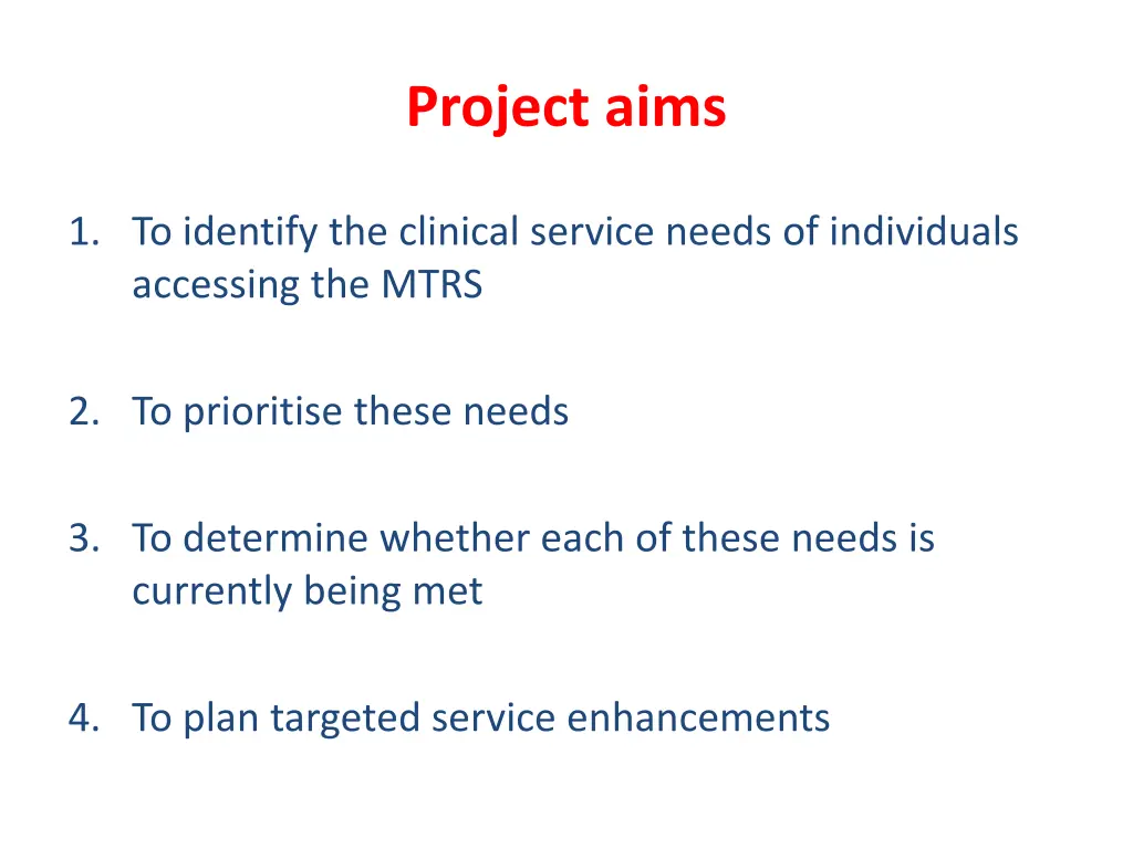 project aims