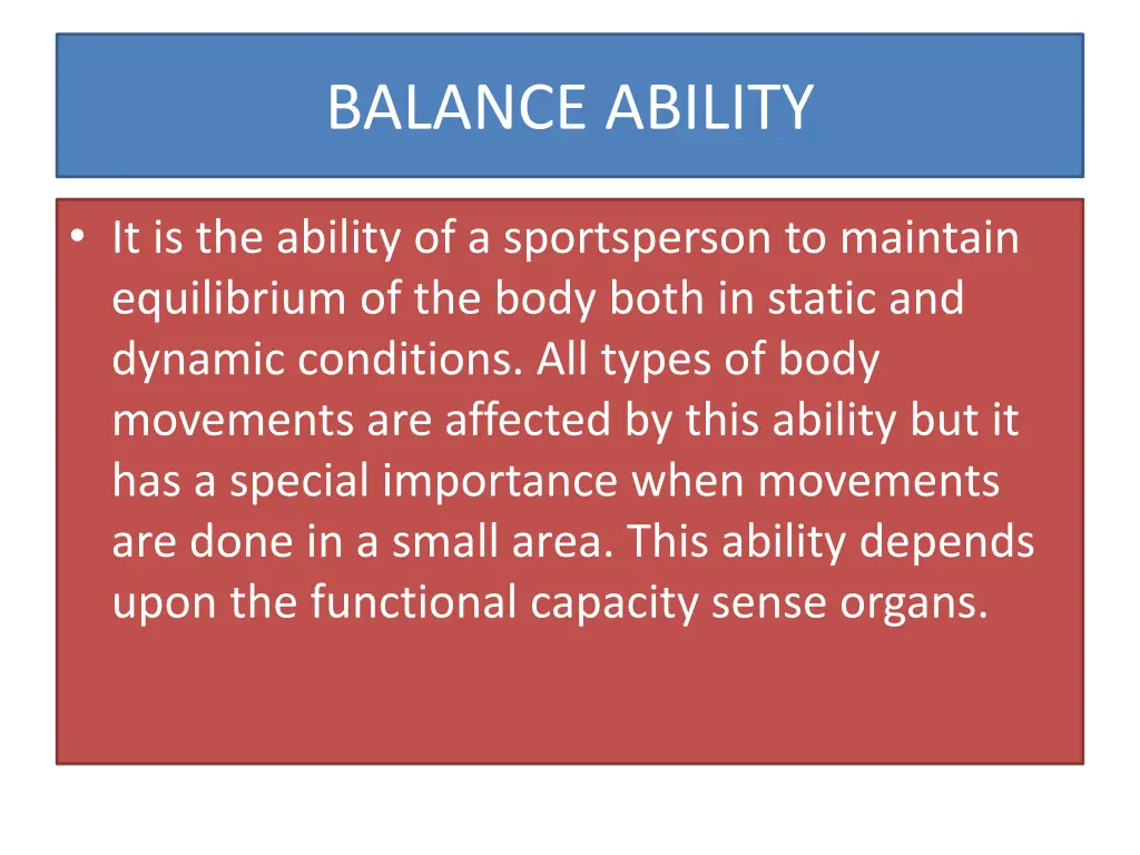 balance ability