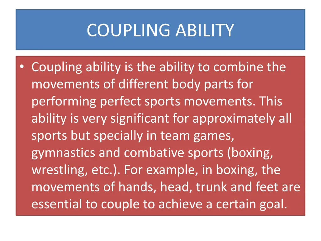 coupling ability