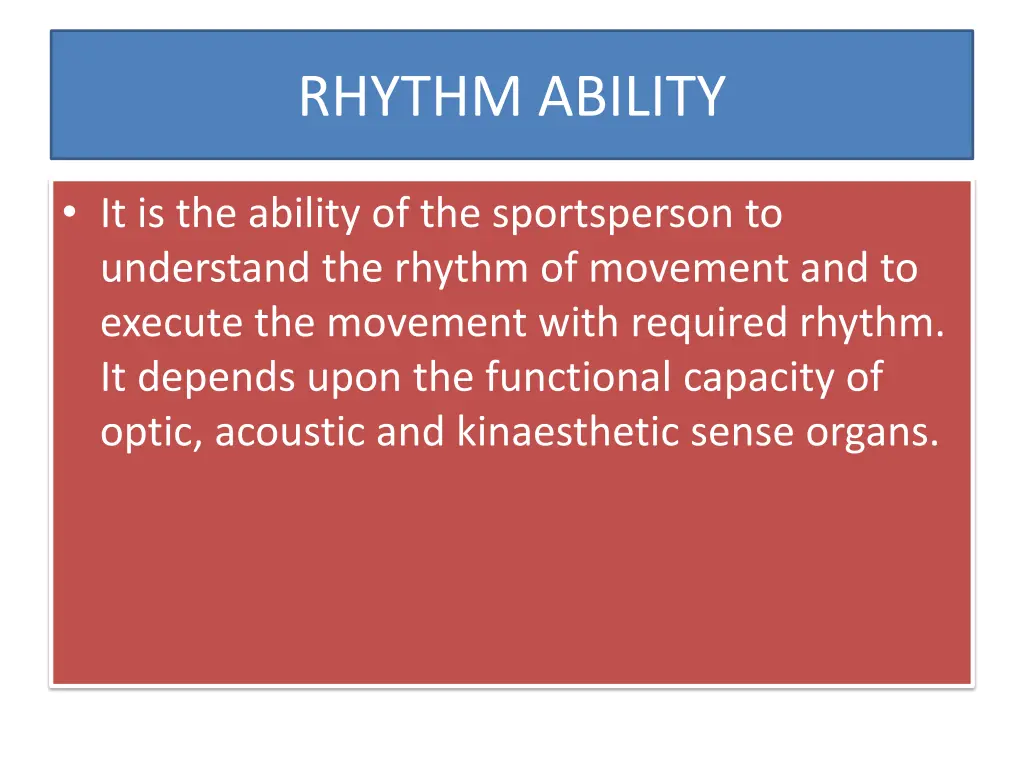 rhythm ability