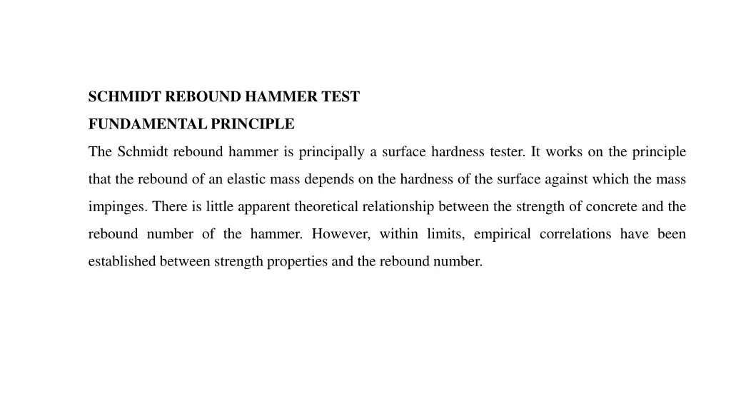 schmidt rebound hammer test