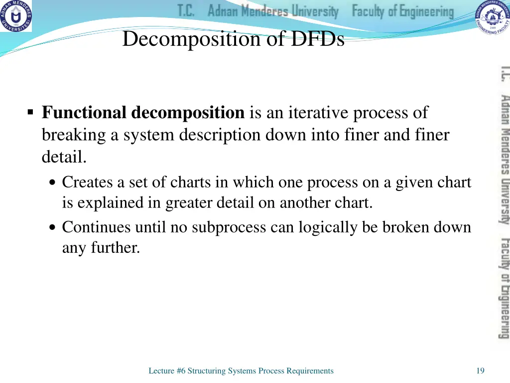 decomposition of dfds