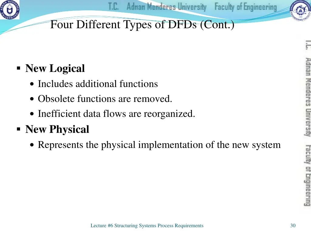 four different types of dfds cont