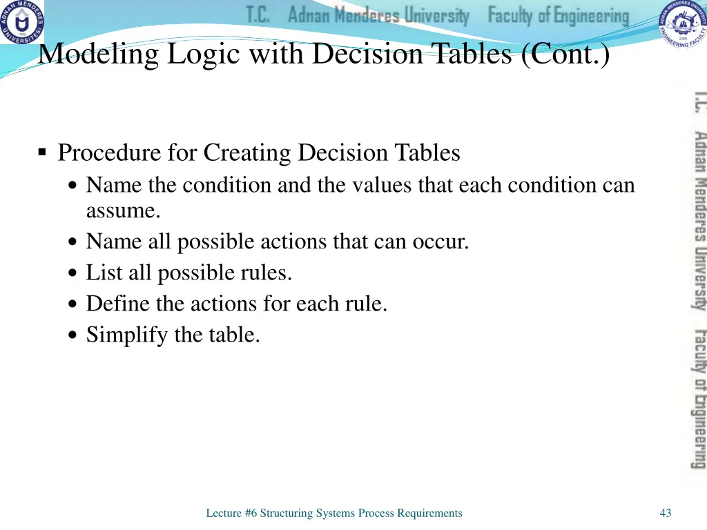 modeling logic with decision tables cont 2