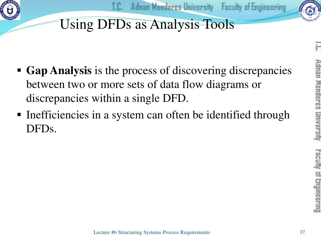 using dfds as analysis tools