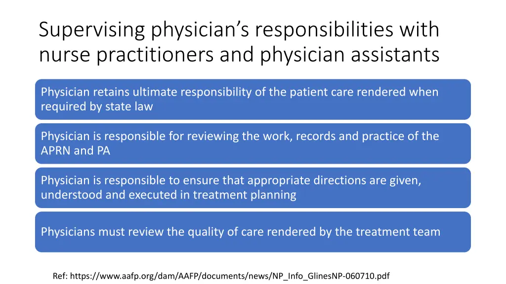 supervising physician s responsibilities with