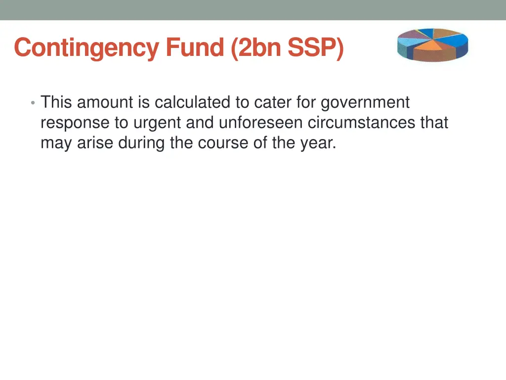 contingency fund 2bn ssp