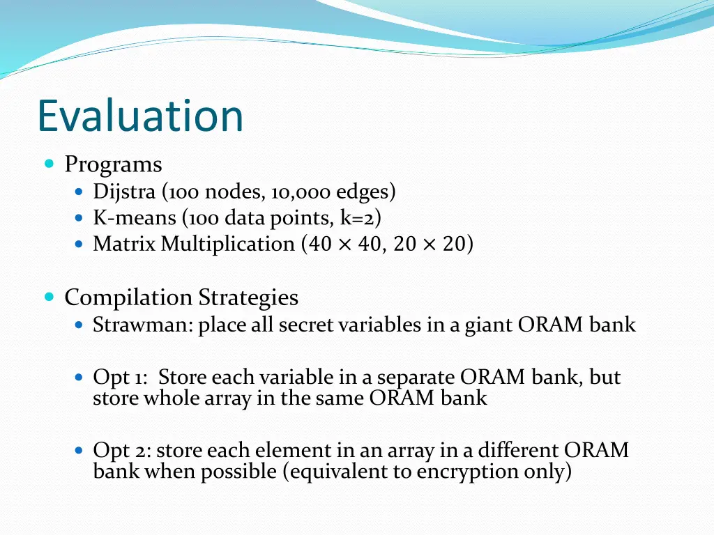 evaluation programs dijstra 100 nodes