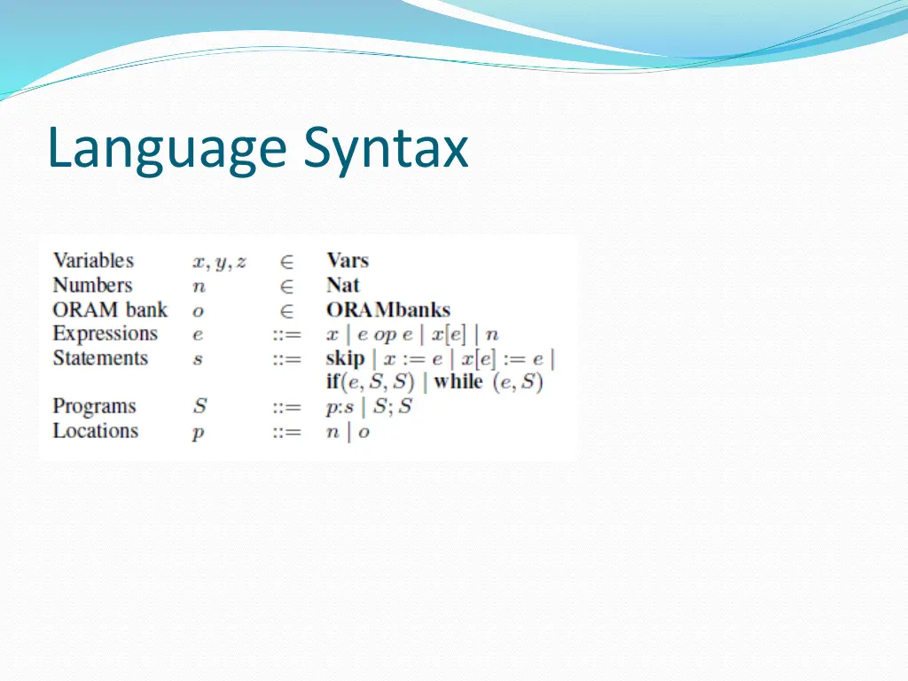 language syntax