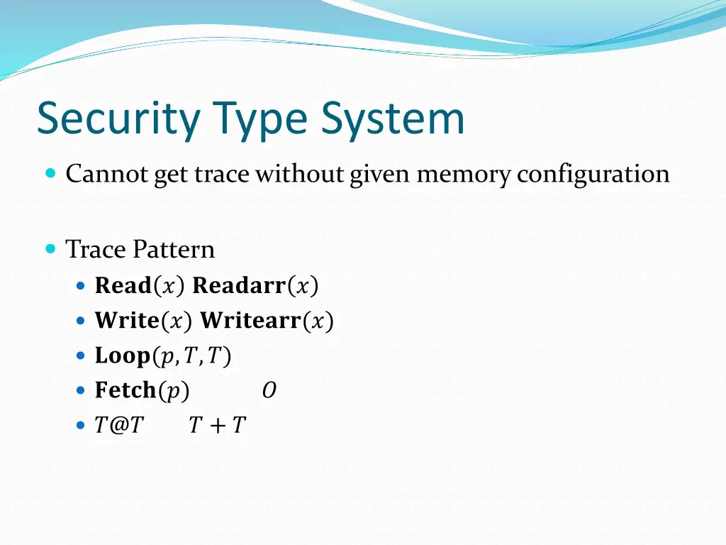 security type system