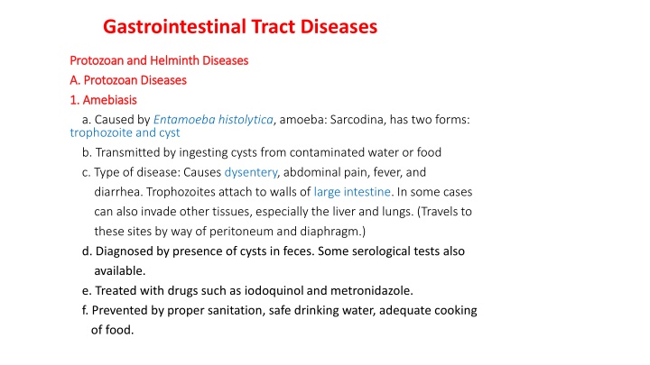 gastrointestinal tract diseases