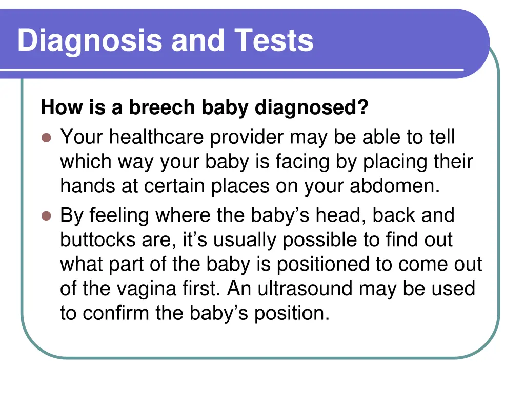 diagnosis and tests