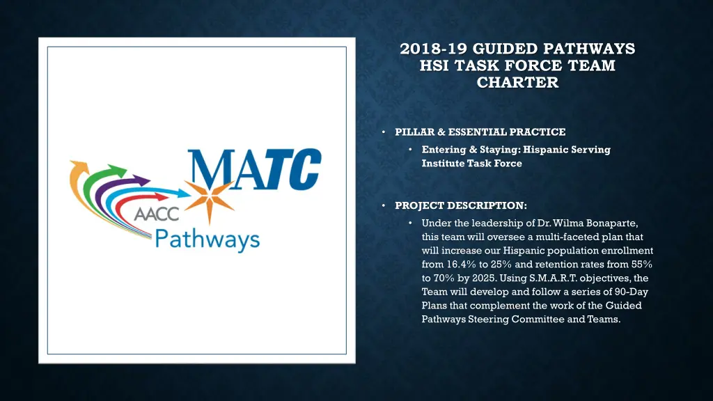 2018 19 guided pathways hsi task force team