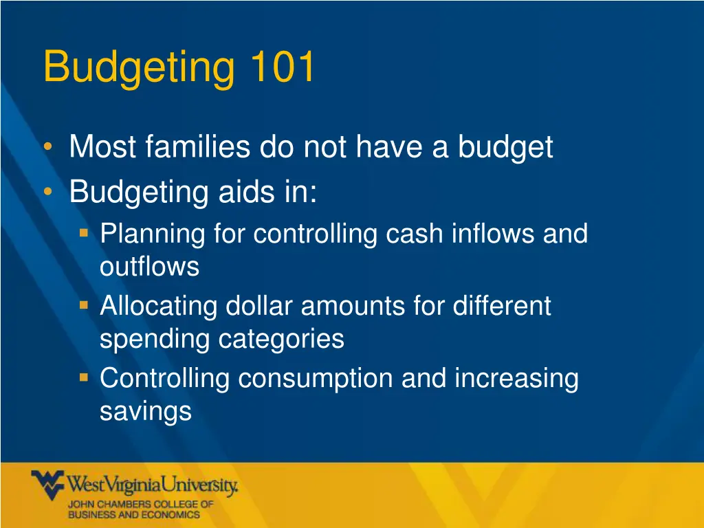 budgeting 101