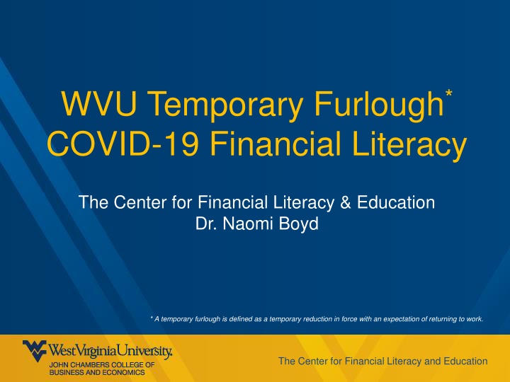 wvu temporary furlough covid 19 financial literacy