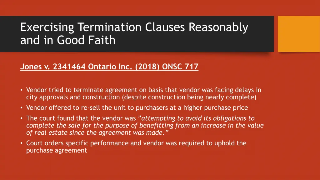 exercising termination clauses reasonably 4