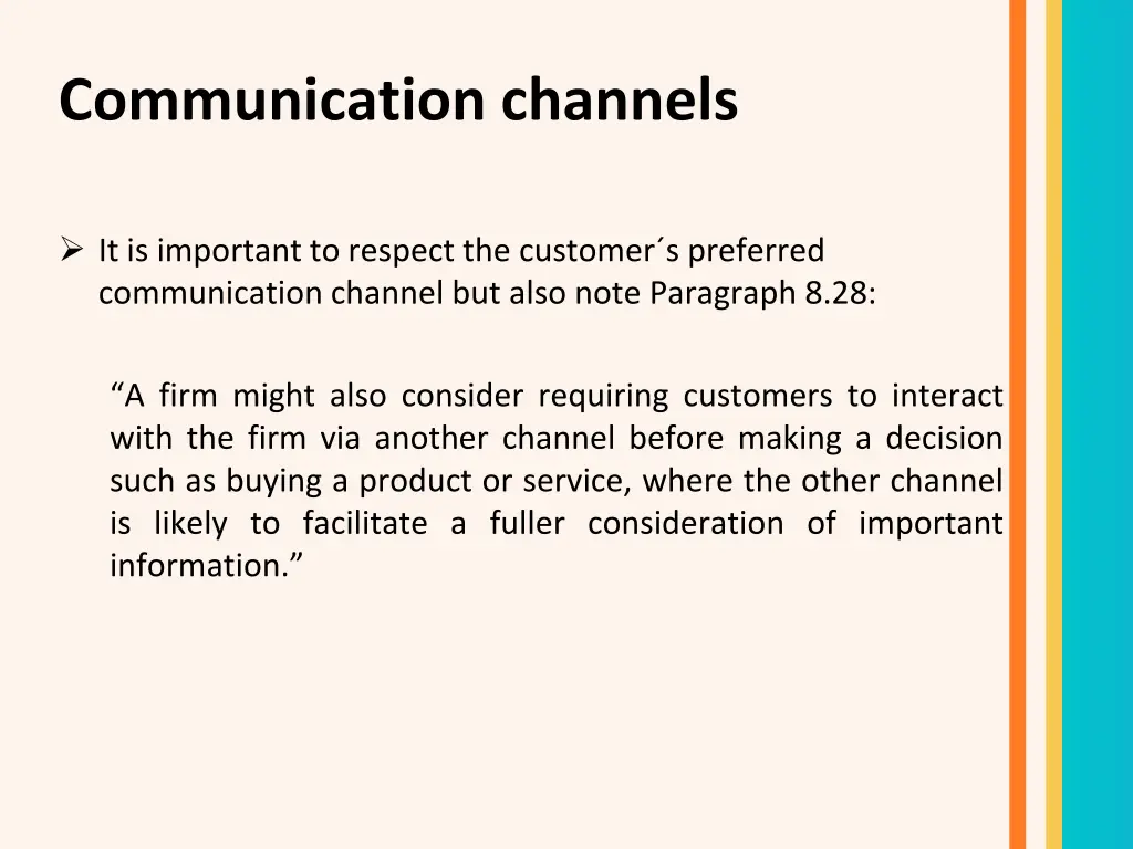 communication channels