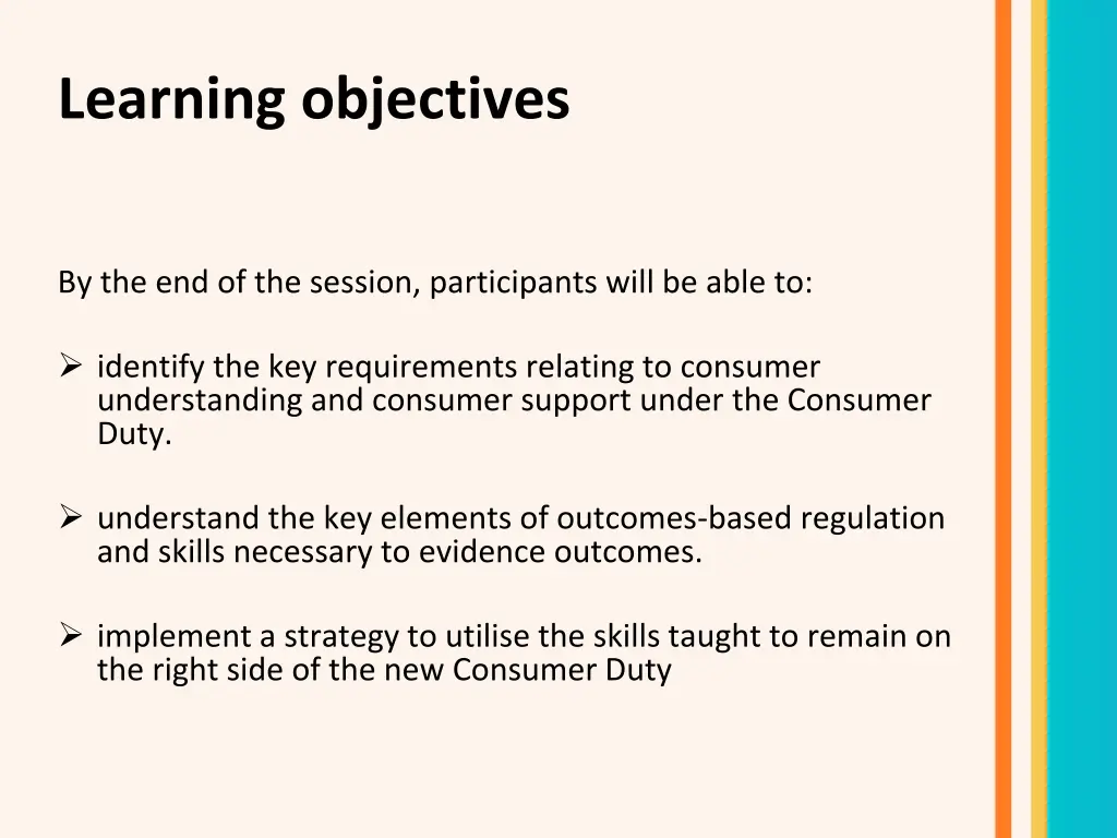 learning objectives