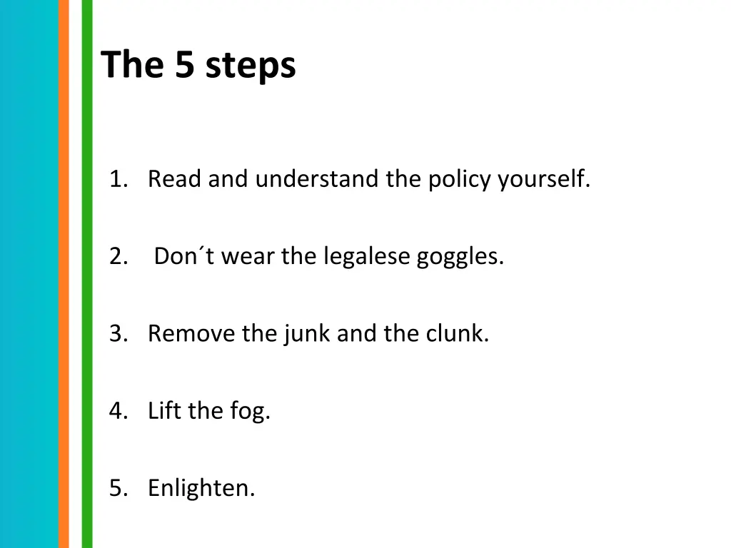 the 5 steps