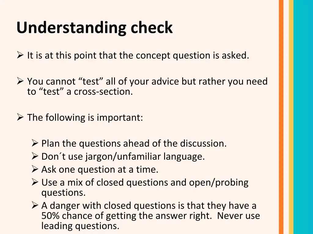 understanding check