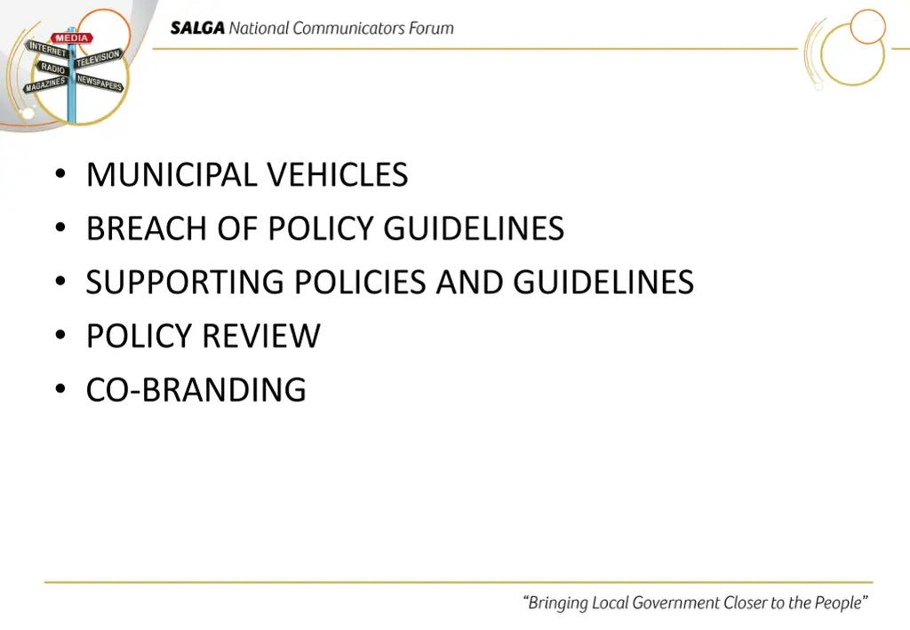 municipal vehicles breach of policy guidelines