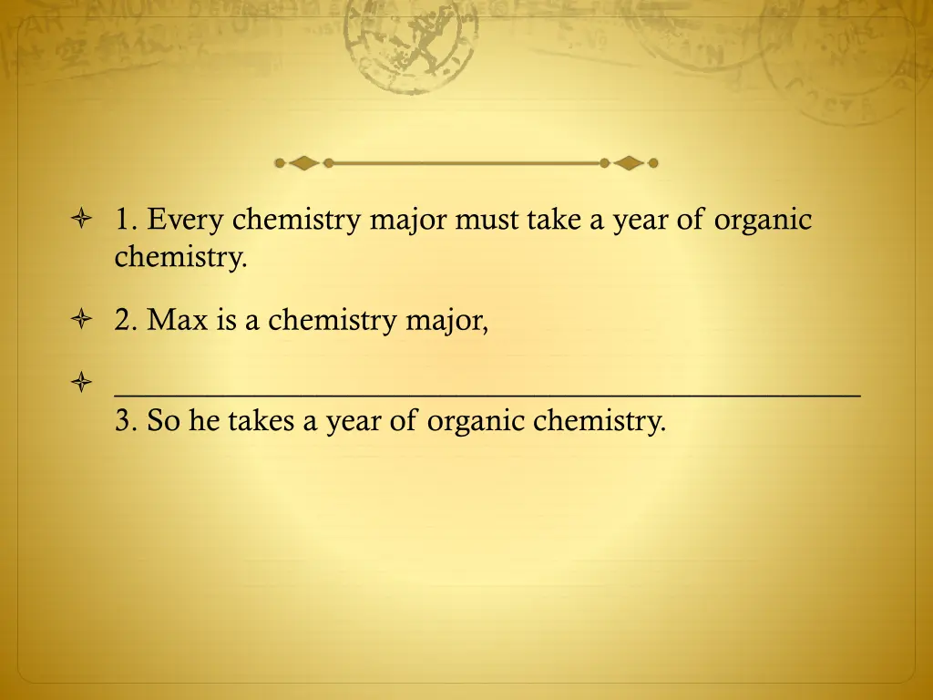 1 every chemistry major must take a year