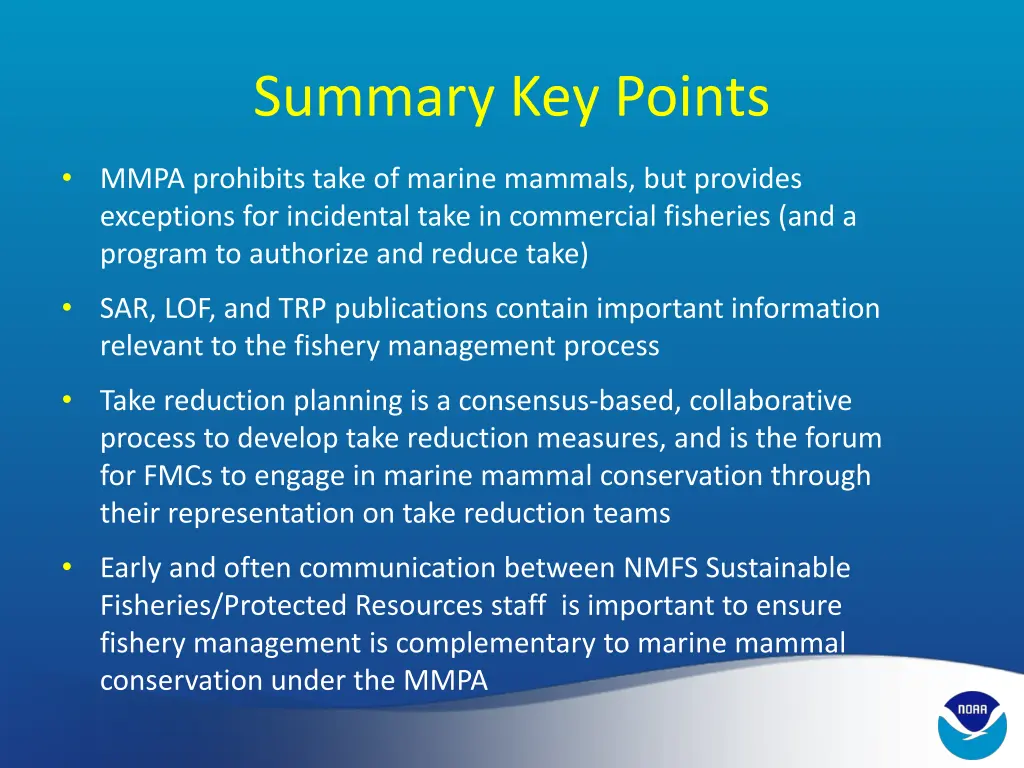 summary key points