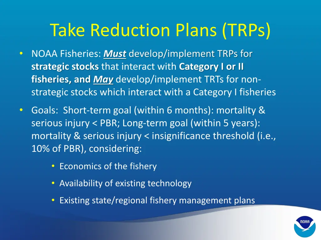 take reduction plans trps