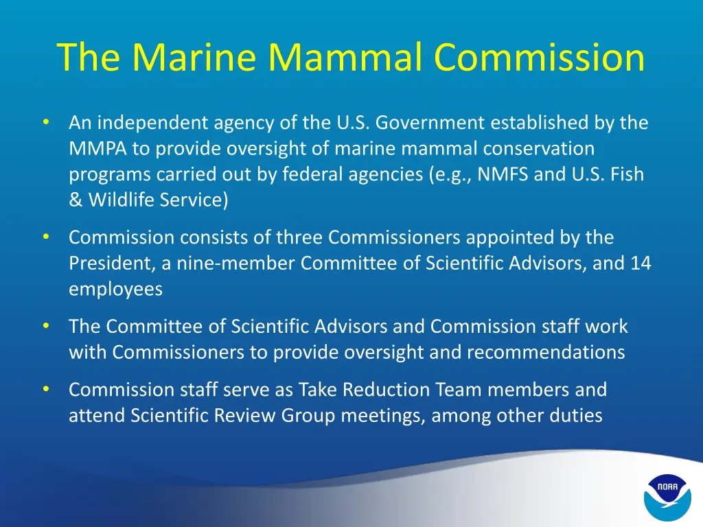 the marine mammal commission