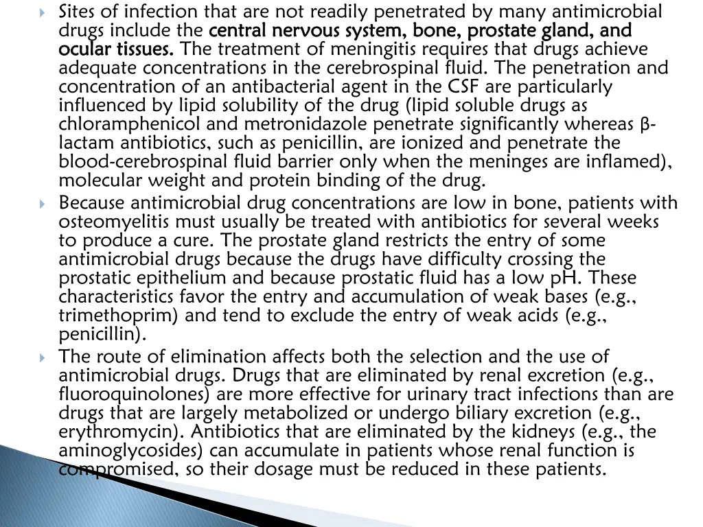 sites of infection that are not readily