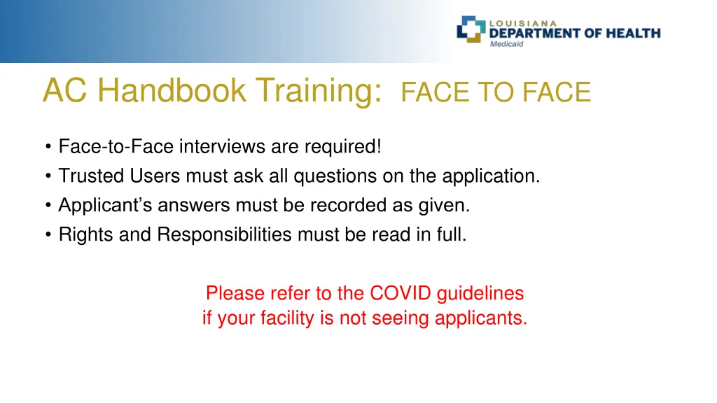 ac handbook training face to face