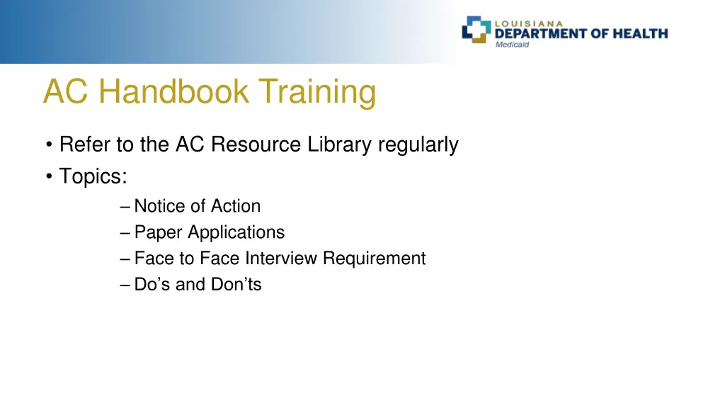 ac handbook training