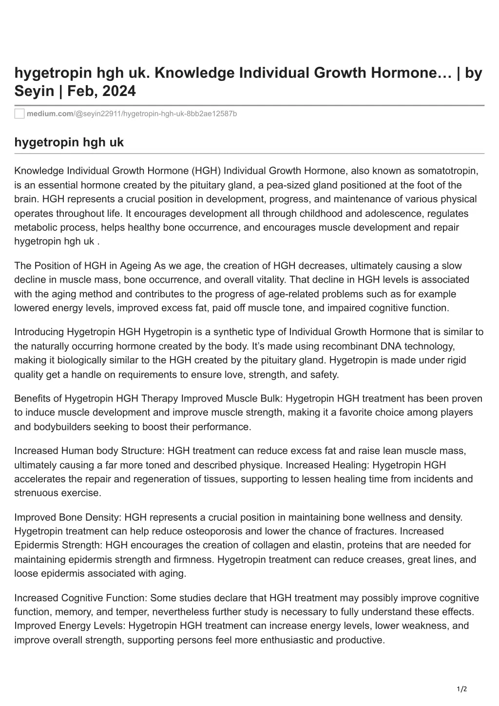 hygetropin hgh uk knowledge individual growth