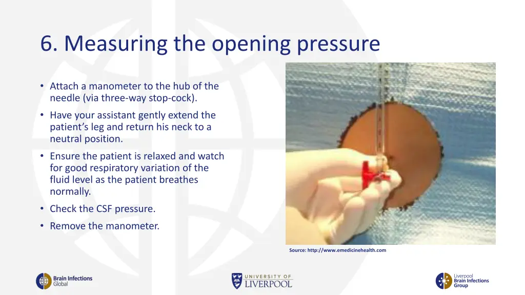 6 measuring the opening pressure