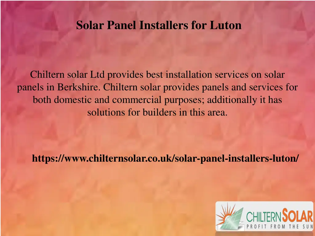 solar panel installers for luton