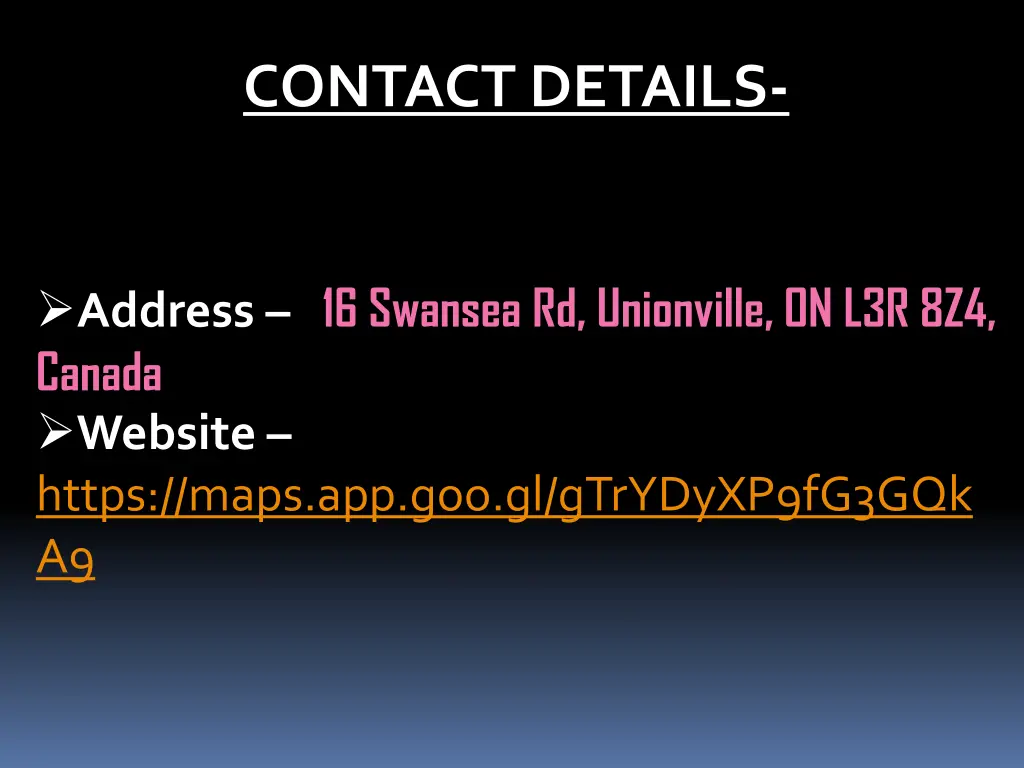 contact details