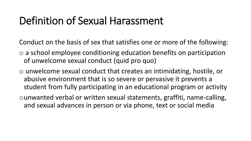 definition of sexual harassment definition