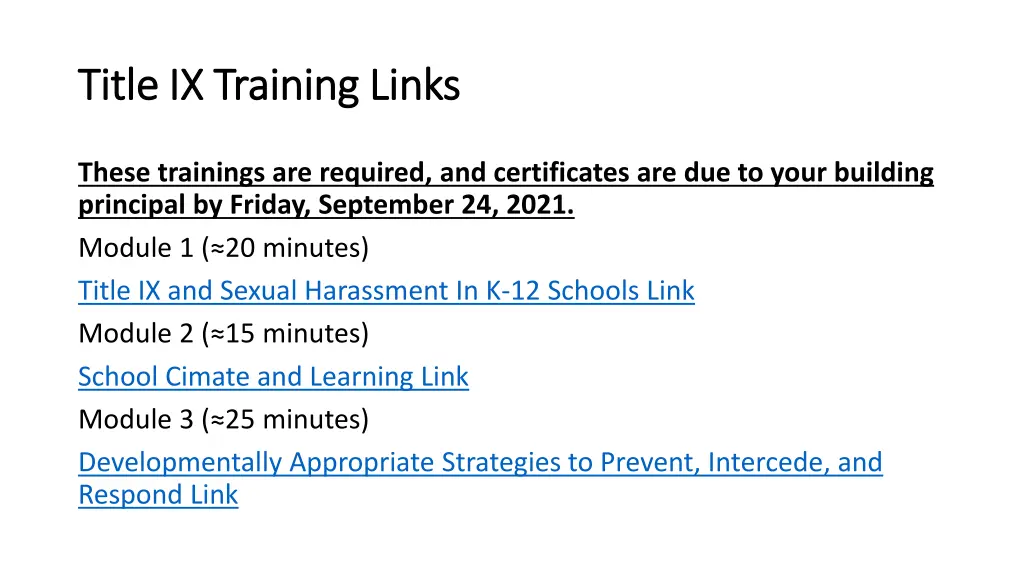 title ix training links title ix training links