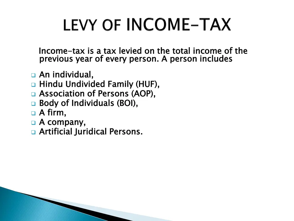 income previous year of every person a person