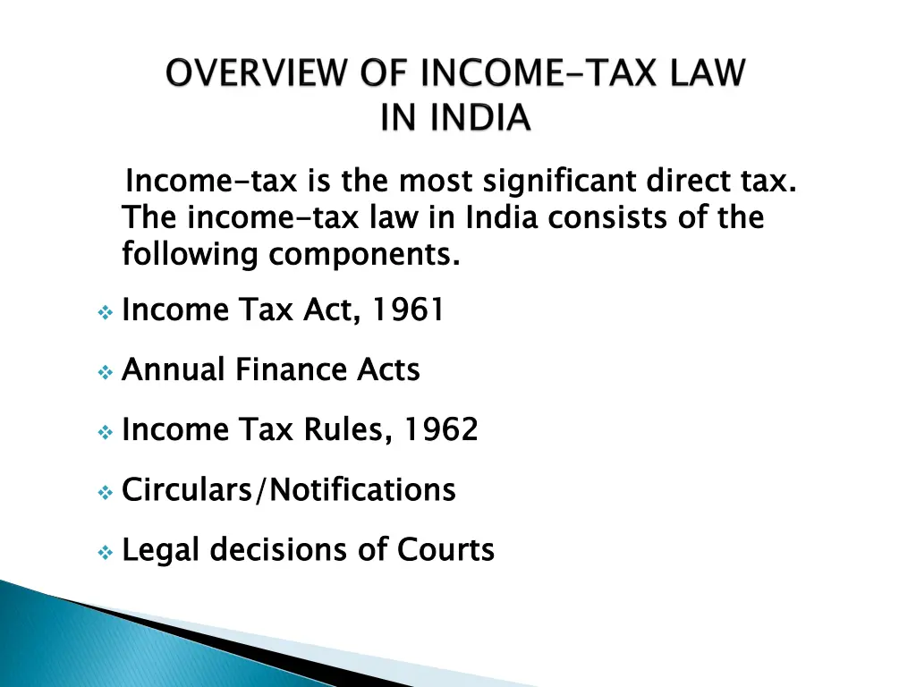 income the income following components income