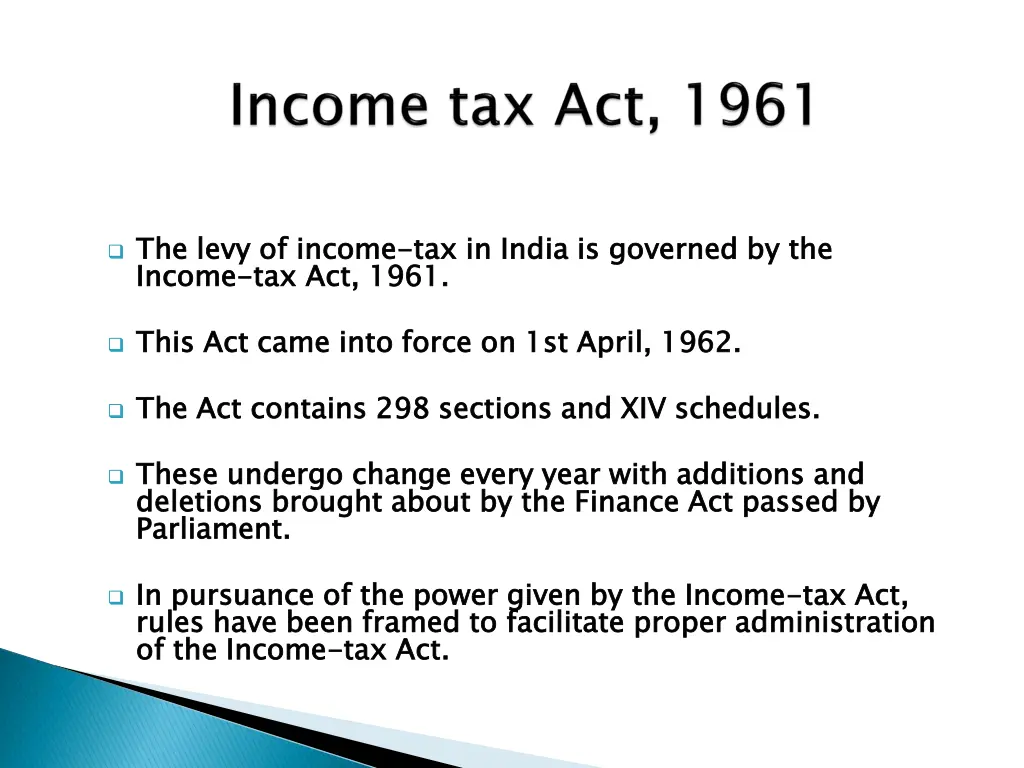 the levy of income income