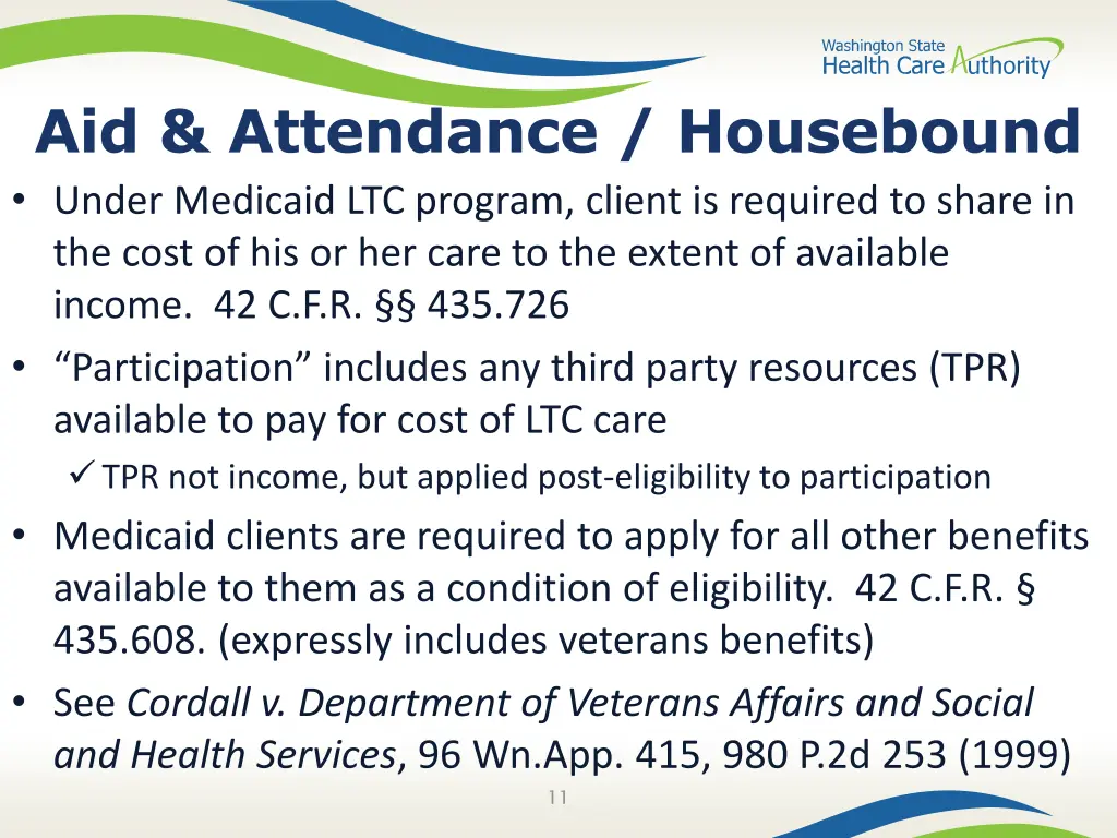 aid attendance housebound