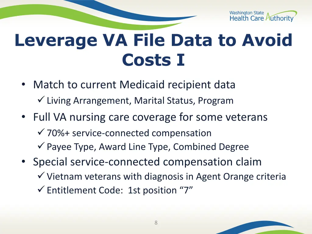 leverage va file data to avoid costs i