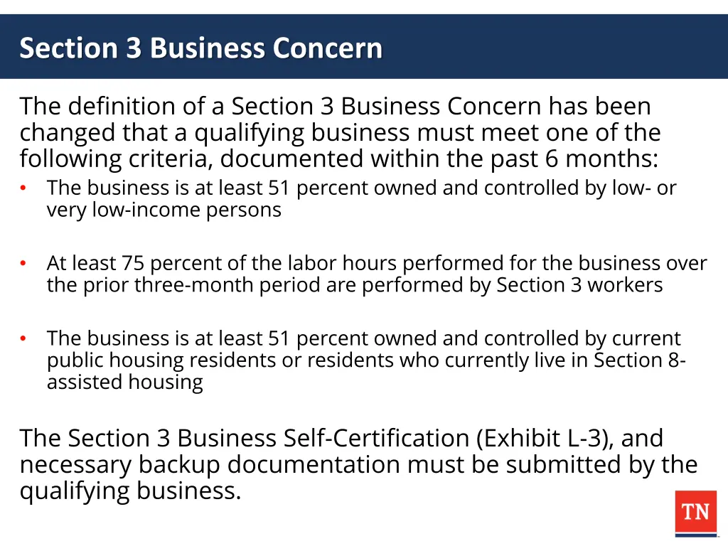 section 3 business concern