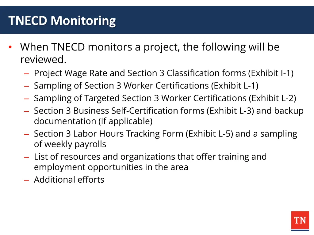 tnecd monitoring