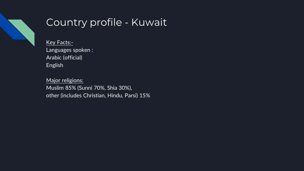 country profile kuwait