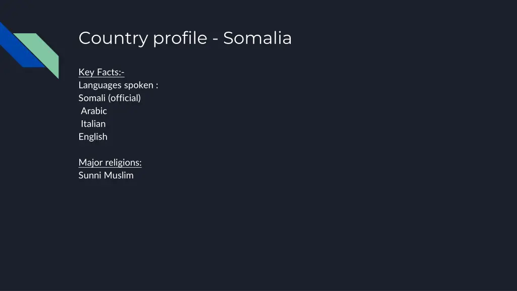 country profile somalia