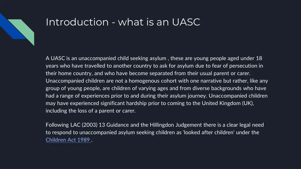 introduction what is an uasc