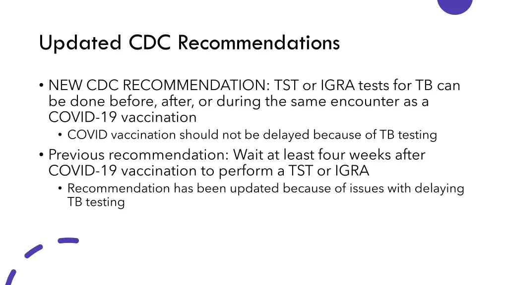 updated cdc recommendations