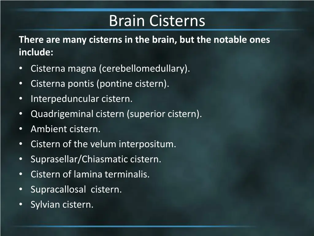 brain cisterns 1